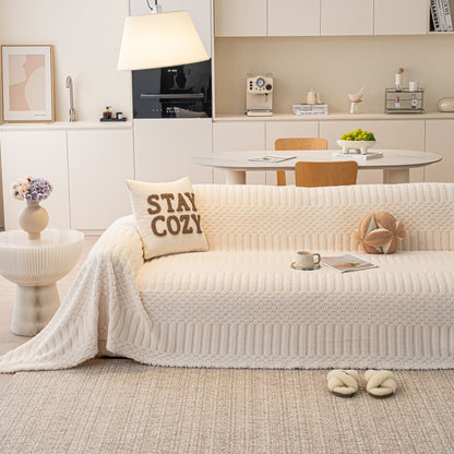 Boho 3D Geometric Throw Blanket for Couch, Luxurious Velvety Plush Fleece Sofa Cover