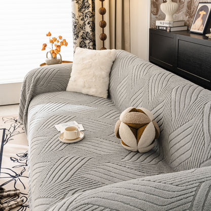 Plush Fleece Washable Sofa Throw Blanket, Soft & Cozy Furniture Protector for Couch