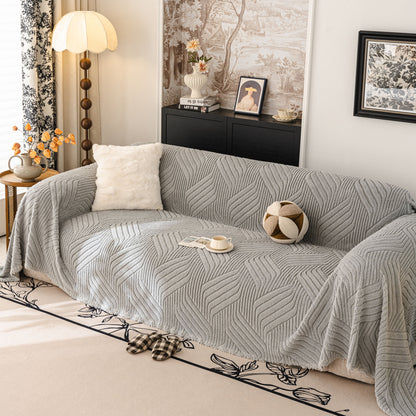 Plush Fleece Washable Sofa Throw Blanket, Soft & Cozy Furniture Protector for Couch