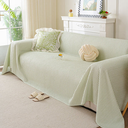 3D Bubble Textured Furniture Protector Throw Cover, Cooling Soft Woven Couch Cover