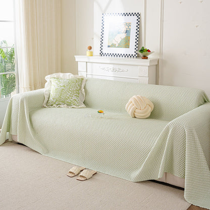 3D Bubble Textured Furniture Protector Throw Cover, Cooling Soft Woven Couch Cover
