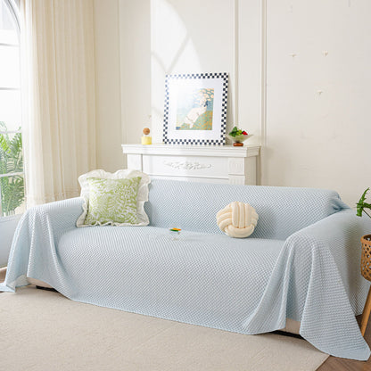 3D Bubble Textured Furniture Protector Throw Cover, Cooling Soft Woven Couch Cover