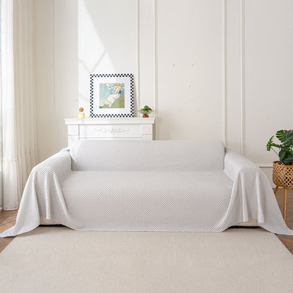 3D Bubble Textured Furniture Protector Throw Cover, Cooling Soft Woven Couch Cover