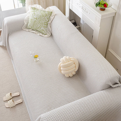 3D Bubble Textured Furniture Protector Throw Cover, Cooling Soft Woven Couch Cover