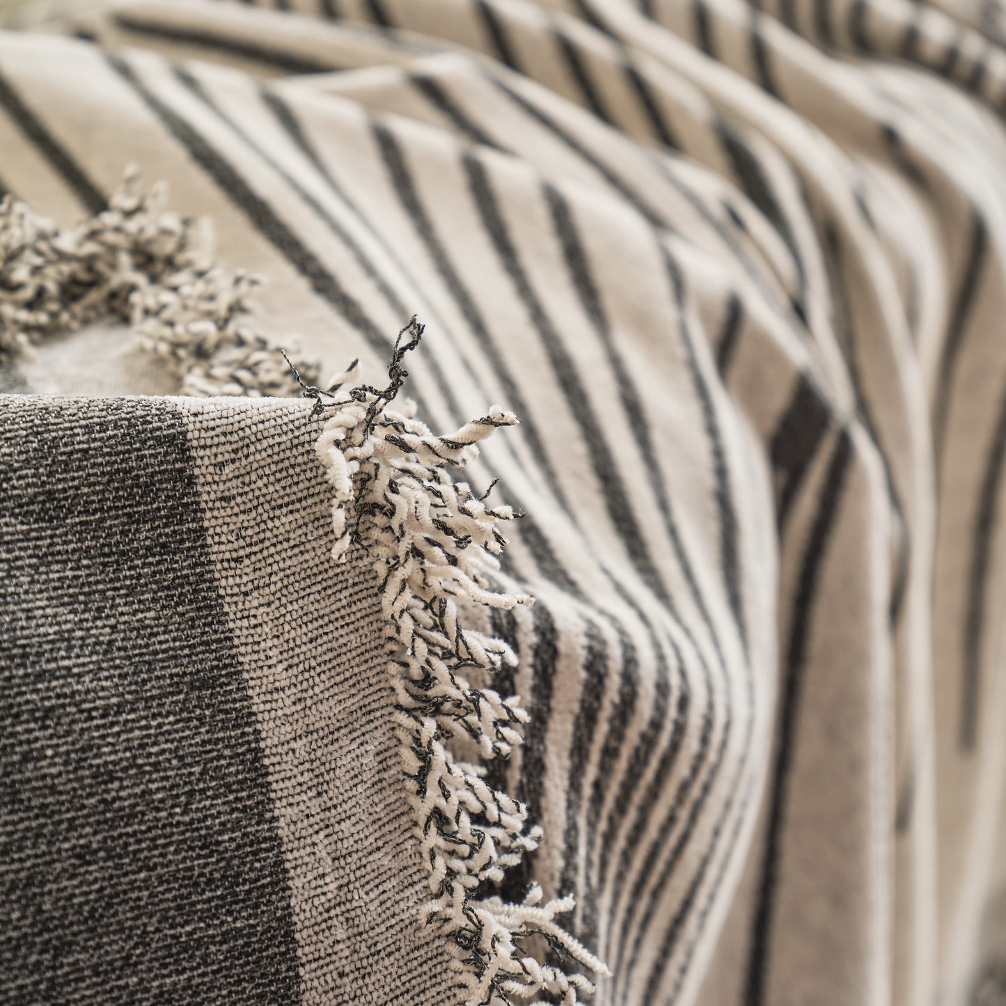 Chenille Striped Sofa Throw Blanket, Furniture Throw Covers Living Room Couch Cover