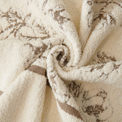 Chenille Striped Floral Couch Cover Sofa Slipcover for Most Shape Sofas, Reversible Sofa Throw Cover
