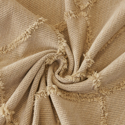 Soft Chenille Sofa Throw Cover, Raised Geometric Texture Furniture Protector Blanket