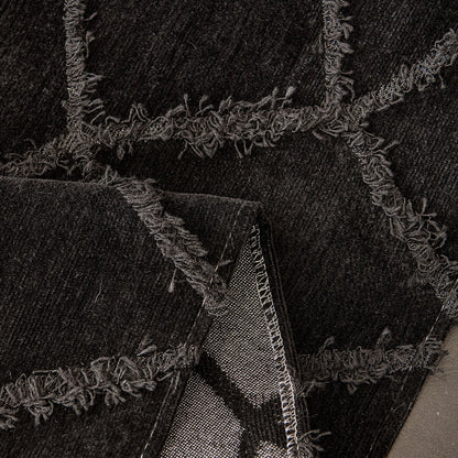 Soft Chenille Sofa Throw Cover, Raised Geometric Texture Furniture Protector Blanket