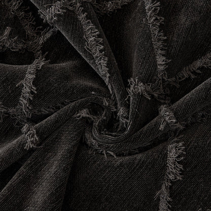 Soft Chenille Sofa Throw Cover, Raised Geometric Texture Furniture Protector Blanket