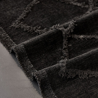 Soft Chenille Sofa Throw Cover, Raised Geometric Texture Furniture Protector Blanket