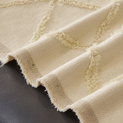 Soft Chenille Sofa Throw Cover, Raised Geometric Texture Furniture Protector Blanket