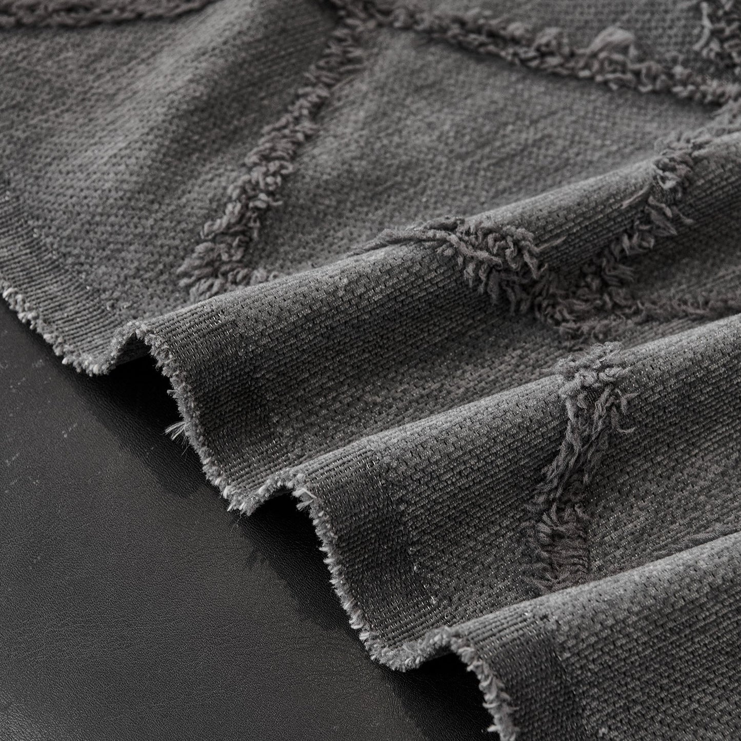 Soft Chenille Sofa Throw Cover, Raised Geometric Texture Furniture Protector Blanket