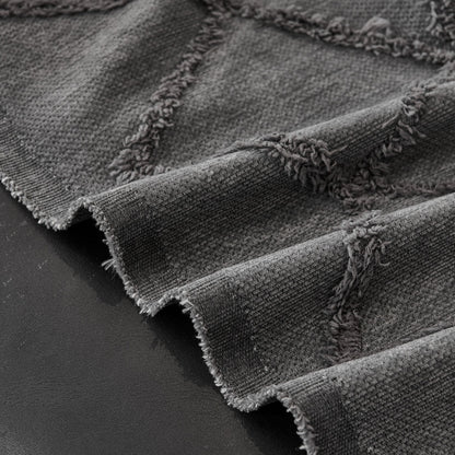 Soft Chenille Sofa Throw Cover, Raised Geometric Texture Furniture Protector Blanket