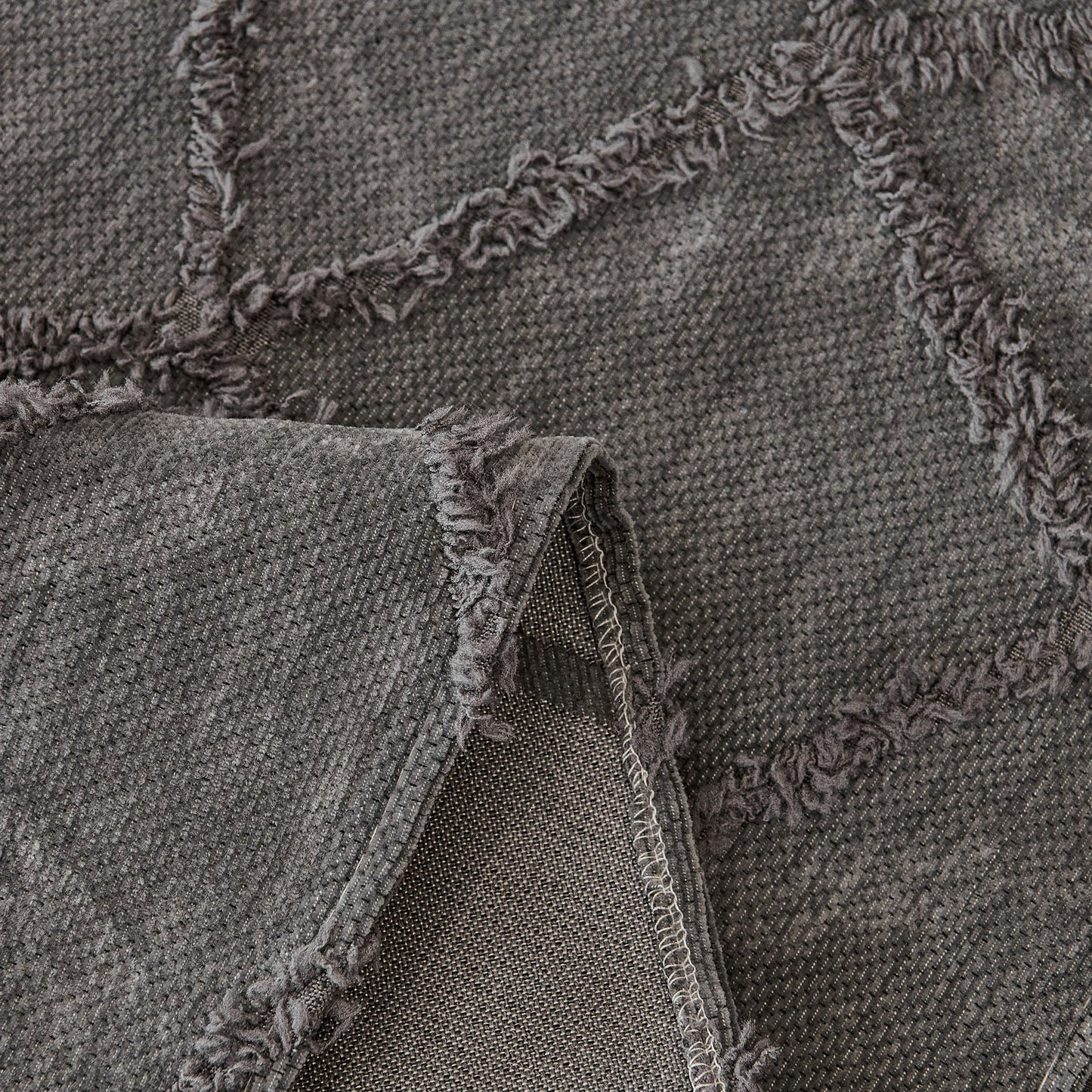 Soft Chenille Sofa Throw Cover, Raised Geometric Texture Furniture Protector Blanket