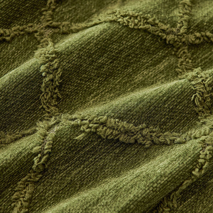 Soft Chenille Sofa Throw Cover, Raised Geometric Texture Furniture Protector Blanket
