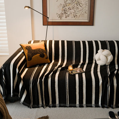 Bohemian Striped Sofa Cover, Decor Woven Throw for Couch, Loveseat, or Sectional
