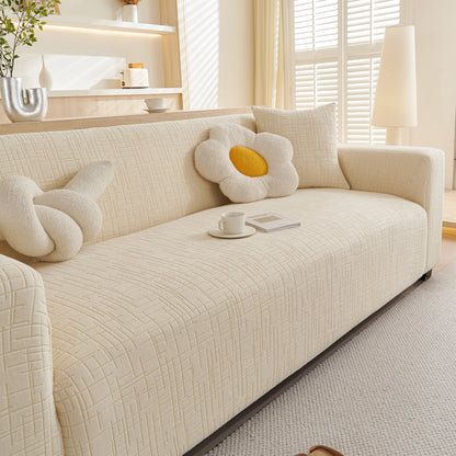Embossed Lines Couch Covers Stretchable Non-Slip & Washable Sofa Slipcovers