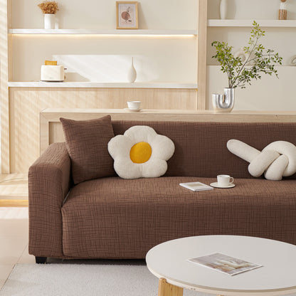 Embossed Lines Couch Covers Stretchable Non-Slip & Washable Sofa Slipcovers