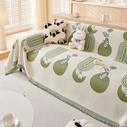 Decorative Throw Blankets for Couch Reversible Chenille Furniture Throw Covers for Sectional Sofa