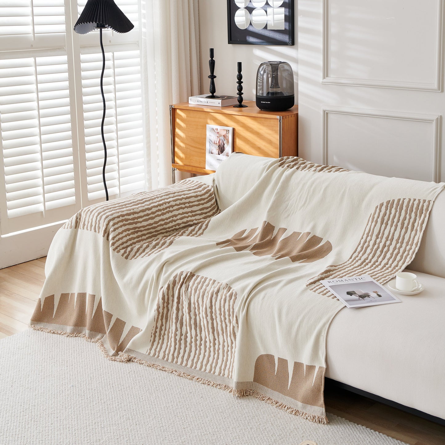 Soft Cozy Chenille Sofa Throw Blanket and Sectional Seat Covers, Scratch Resistant Sofa Couch Covers