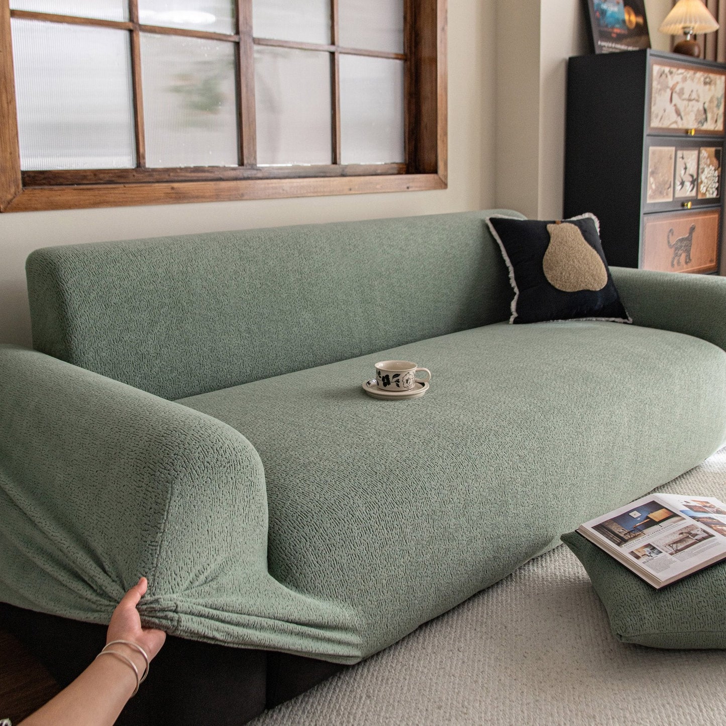 High Stretch Sofa Slipcover, Non Slip Couch Sofa Cover Washable Furniture Protector