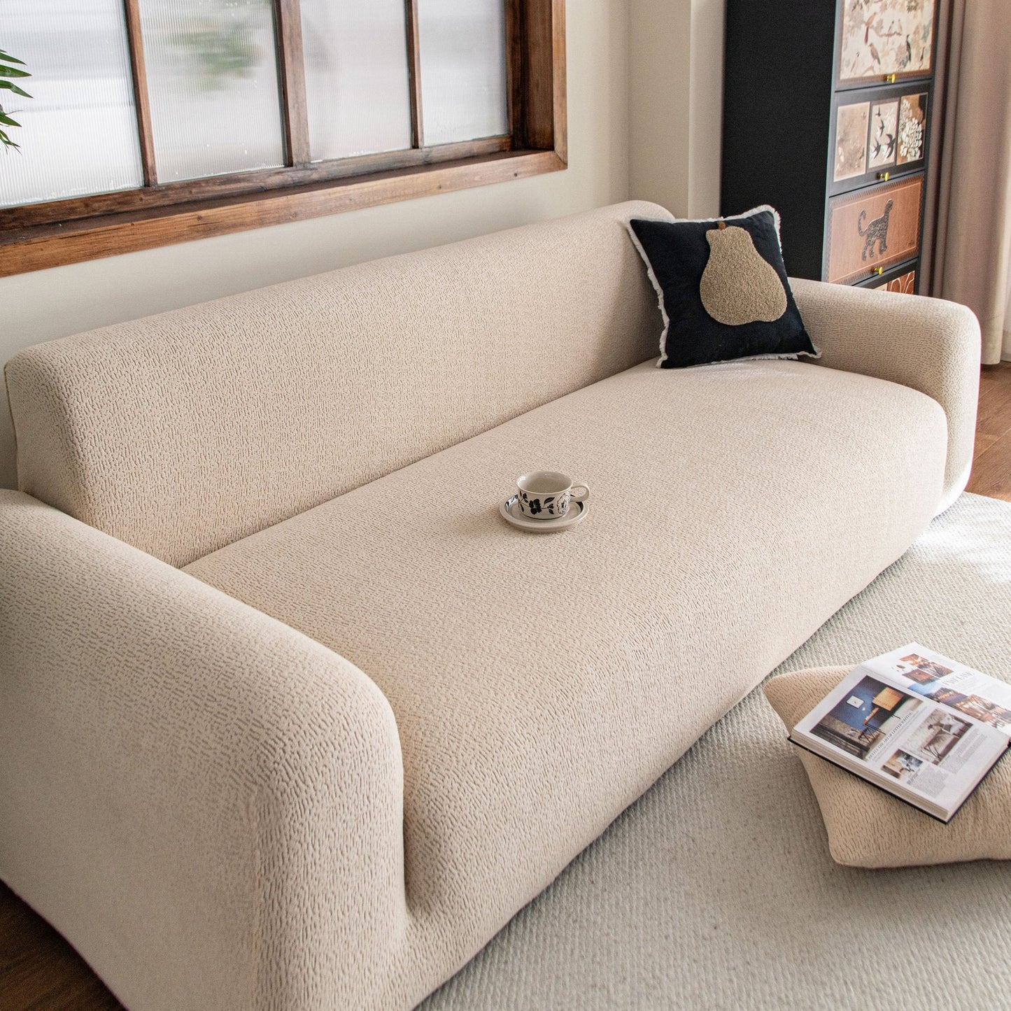 High Stretch Sofa Slipcover, Non Slip Couch Sofa Cover Washable Furniture Protector