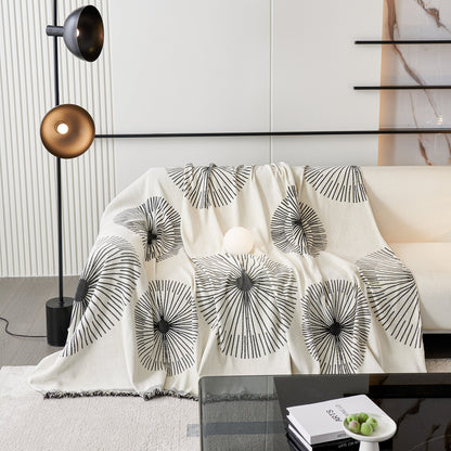 Dandelion Reversible Striped Couch Throw Cover for Living Room Pet Sofa Slipcovers Couch Protector