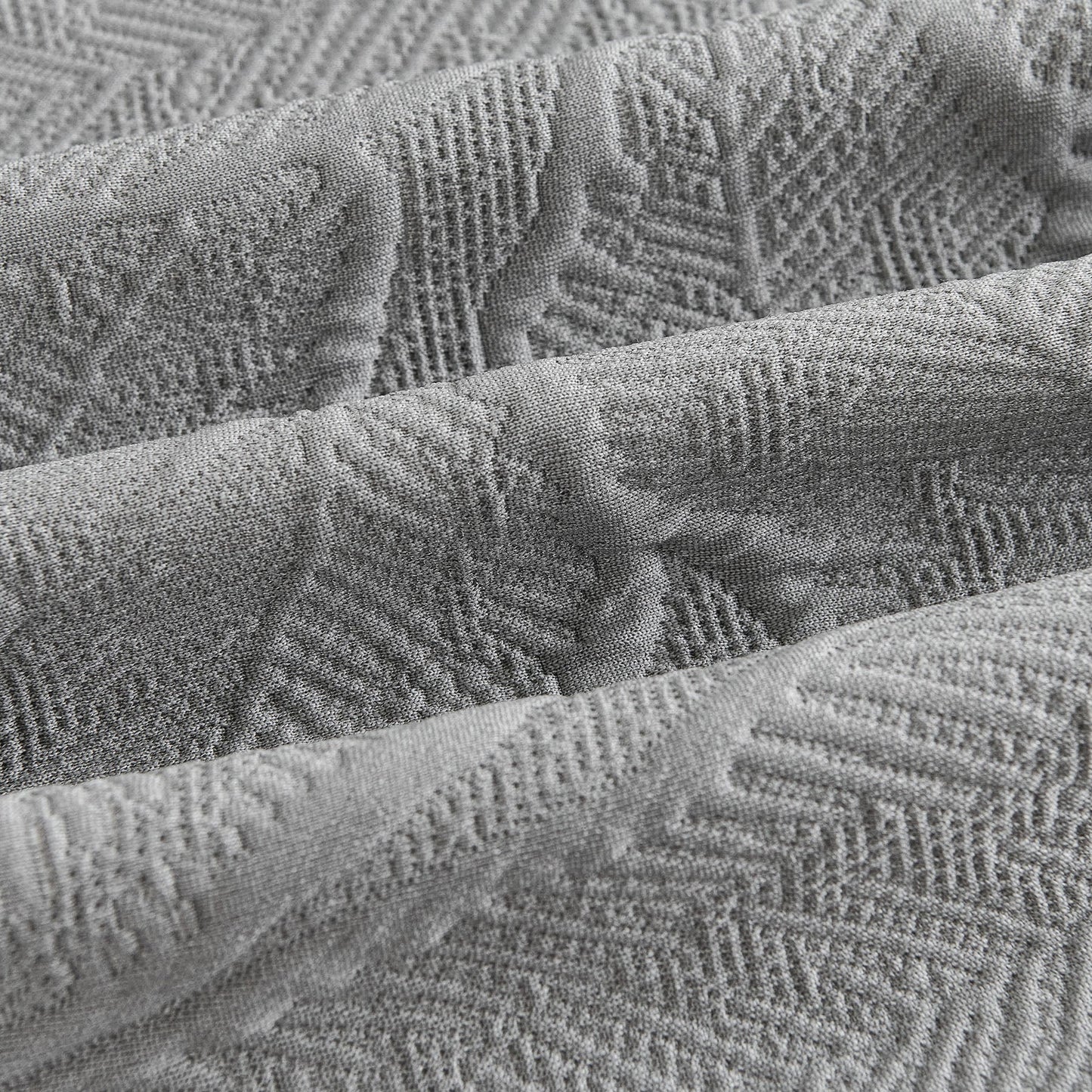 Embossed Leaf Pattern Sofa Cover Blanket for Couch, Soft Cooling Textured Couch Cover