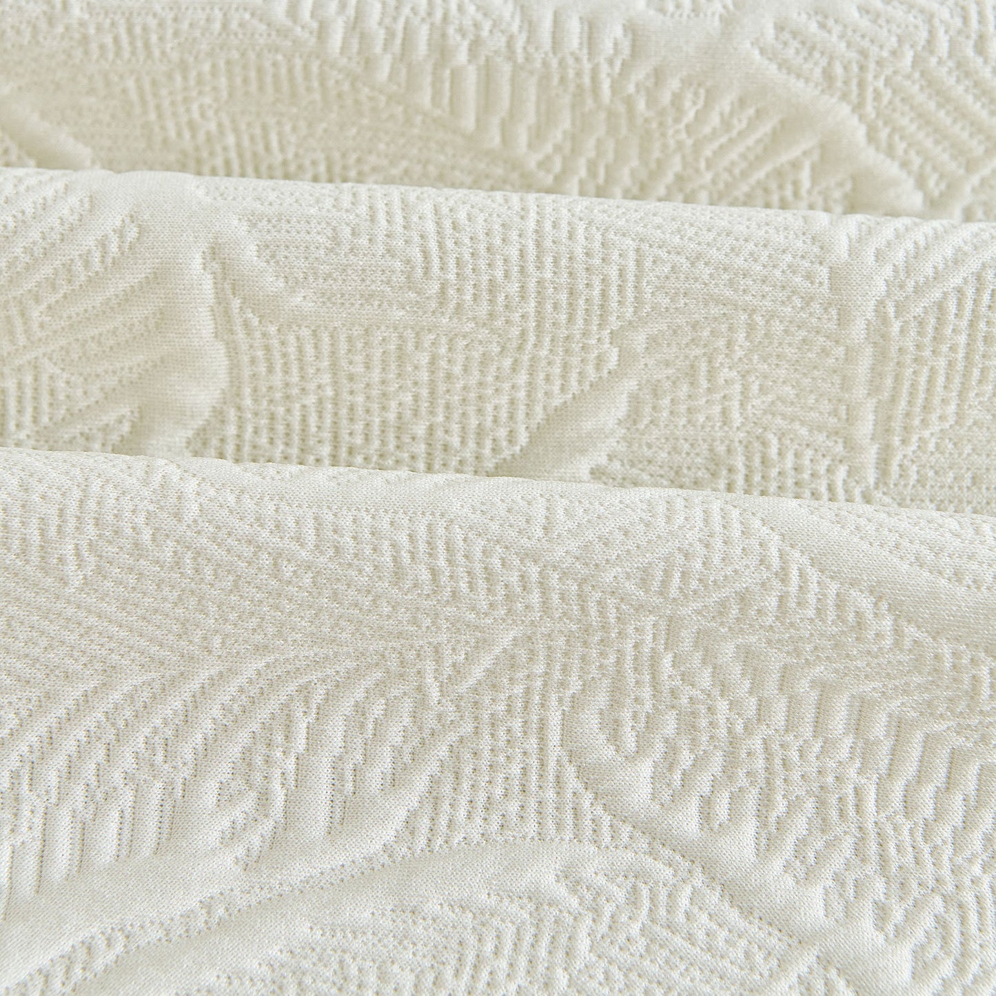 Embossed Leaf Pattern Sofa Cover Blanket for Couch, Soft Cooling Textured Couch Cover