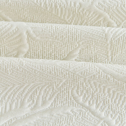 Embossed Leaf Pattern Sofa Cover Blanket for Couch, Soft Cooling Textured Couch Cover