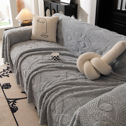 Soft Plush Fleece Throw Blanket for Couch Solid Cute Warm Couch Cover Blanket for Winter