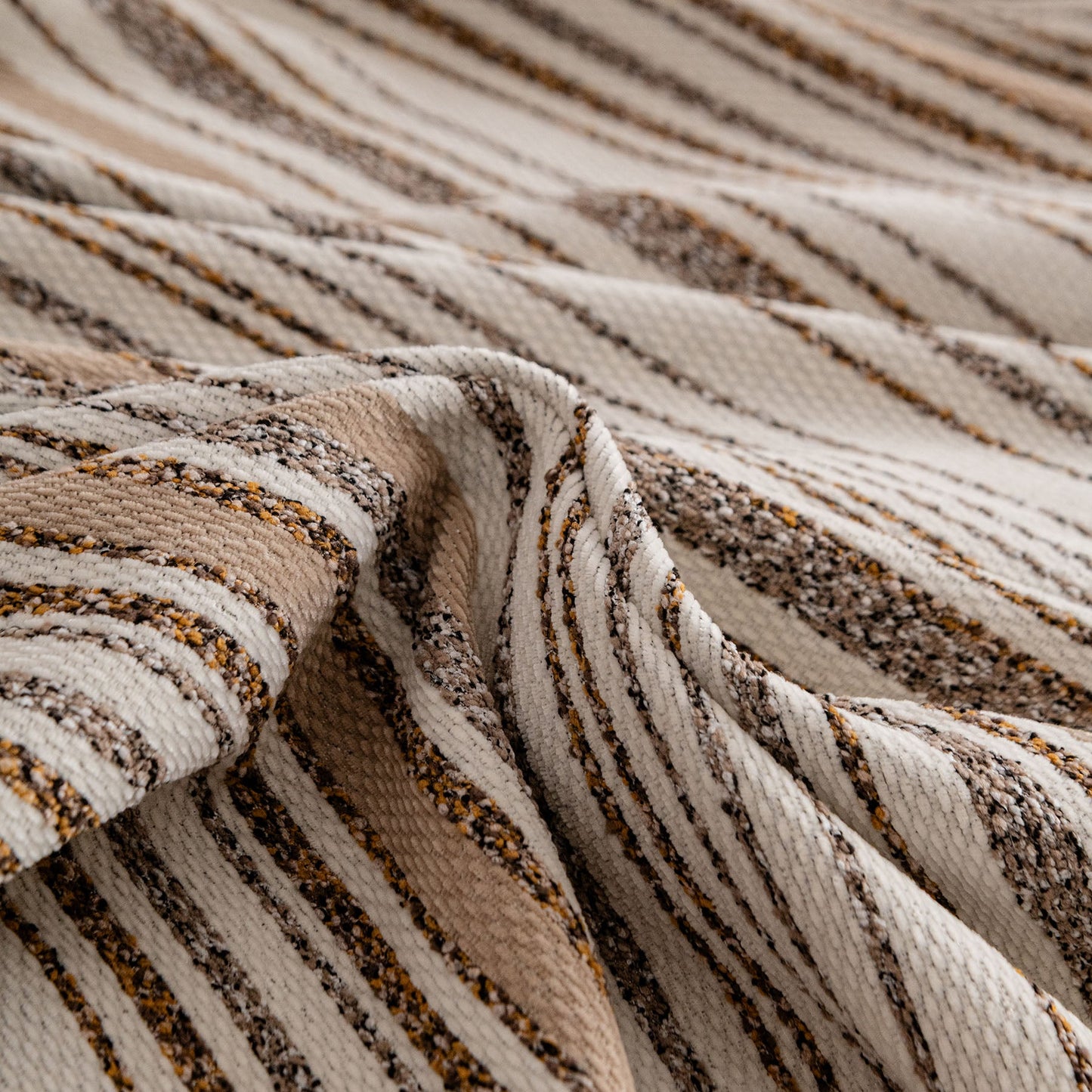 Luxury Cozy Chenille Sofa Cover Throw, Elegant Striped Soft Textured Couch Blanket