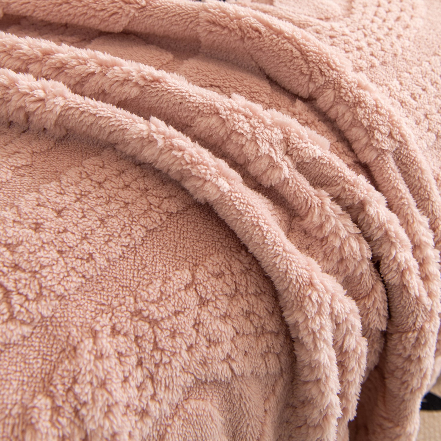 Soft Plush Fleece Throw Blanket for Couch Solid Cute Warm Couch Cover Blanket for Winter