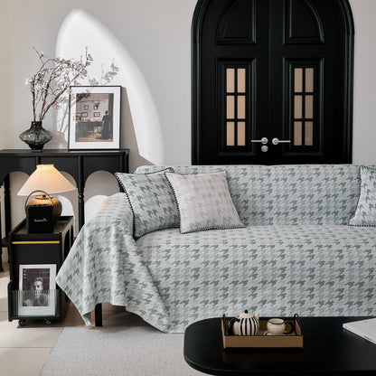 Houndstooth Non Slip Sofa Covers for Sofas Luxury Extra Large Blanket to Cover Couch