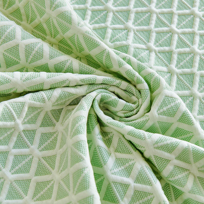 Fresh Geometric Sofa Throw Cover, Modern Textured Breathable Couch Protector Blanket