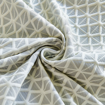 Fresh Geometric Sofa Throw Cover, Modern Textured Breathable Couch Protector Blanket