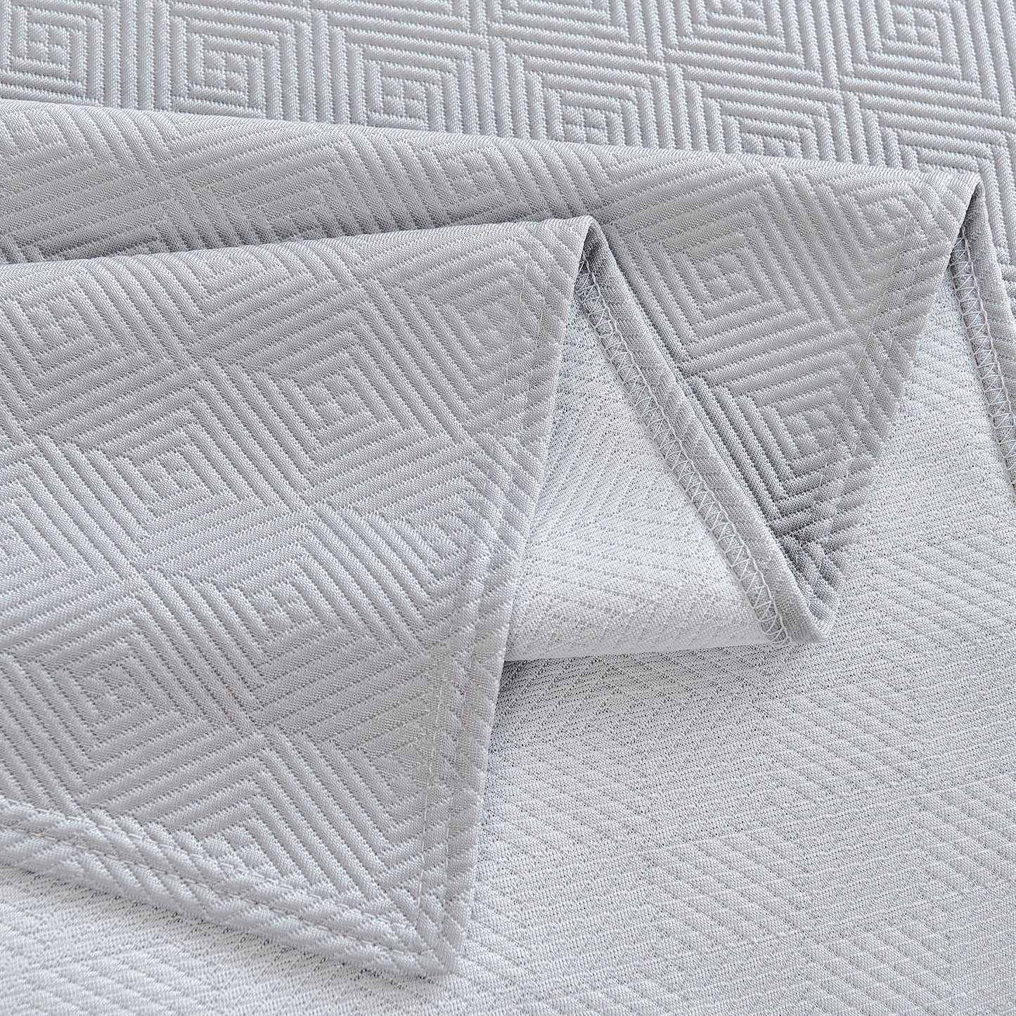 Cooling Ice Silk Soft Sofa Cover Blanket, Woven Geometric Textured Modern Couch Cover