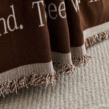 Chenille Houndstooth Couch Cover, Chaise Lounge Blanket Cover, Sectional Couch Scratch Protector
