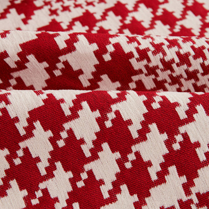 Chenille Houndstooth Couch Cover, Chaise Lounge Blanket Cover, Sectional Couch Scratch Protector