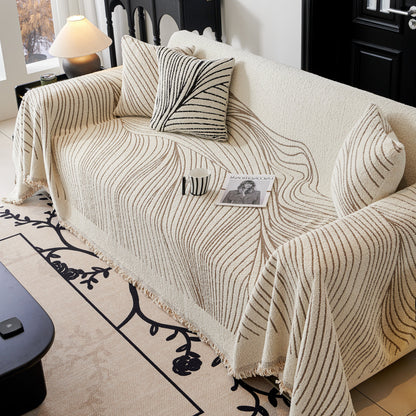 Cozy Striped Sofa Throw Blanket L Shaped Sectional Couch Covers Luxury Throws for Sofas