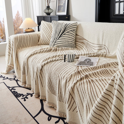 Cozy Striped Sofa Throw Blanket L Shaped Sectional Couch Covers Luxury Throws for Sofas