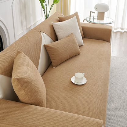 Water-Resistant Waffle Textured Sofa Cover, Non-Slip Couch Protector for Pets & Kids