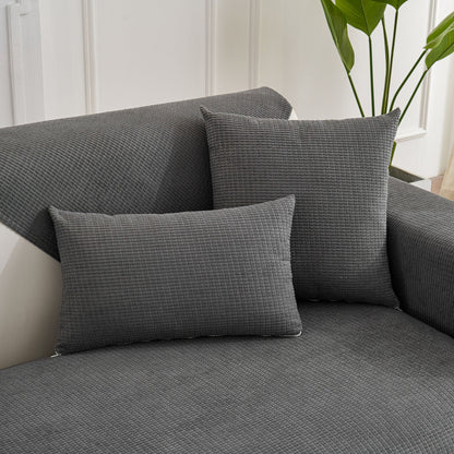 Water-Resistant Waffle Textured Sofa Cover, Non-Slip Couch Protector for Pets & Kids