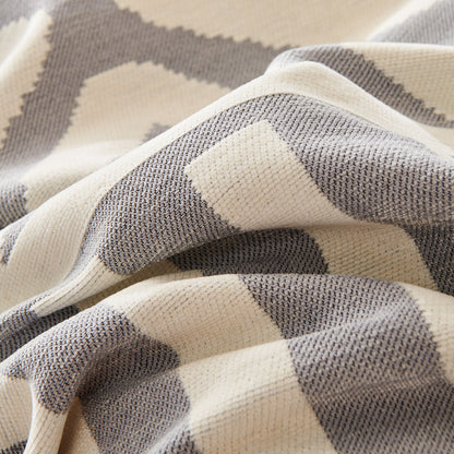 Chenille Geometric Sofa Throw Blanket, Boho Washable Furniture Throw Covers for Sofa