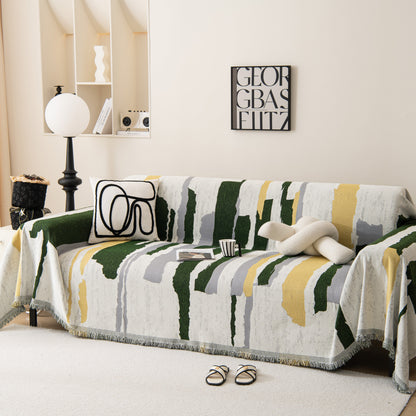 Colorful Chenille Sofa Throw Cover, Fashionable Soft Washable Couch Protector, Sectional Sofa Covers