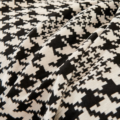 Chenille Houndstooth Couch Cover, Chaise Lounge Blanket Cover, Sectional Couch Scratch Protector