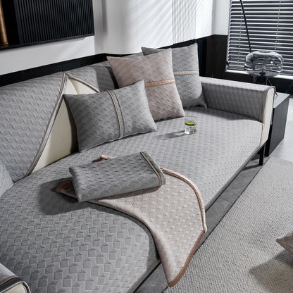 Geometric 3D Sofa Cover, Non-Slip Couch Protector for Seat, Backrest & Armrest