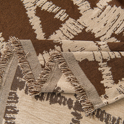 Modern Chenille Bold Abstract Pattern Sofa Cover, Artistic Decorative Furniture Cover