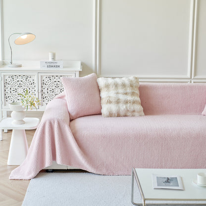 Thick Sherpa Fleece Sofa Protector Cover Stylish Durable Slipcovers for Couches and Chairs