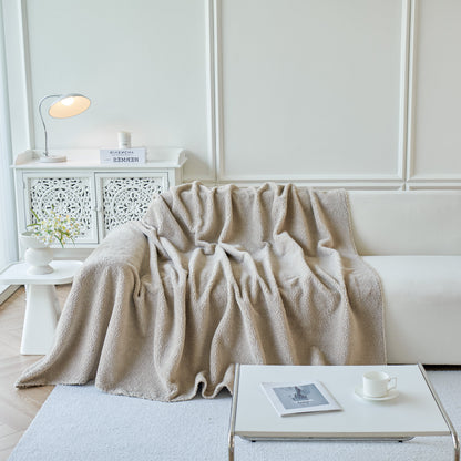 Thick Sherpa Fleece Sofa Protector Cover Stylish Durable Slipcovers for Couches and Chairs